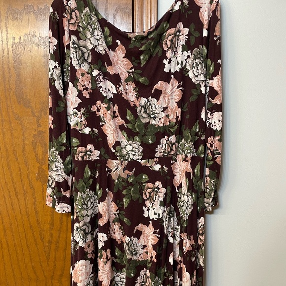 LOFT OUTLET UEC Womens size XL red floral 3/4 length sleeve white green burgundy - Picture 9 of 15
